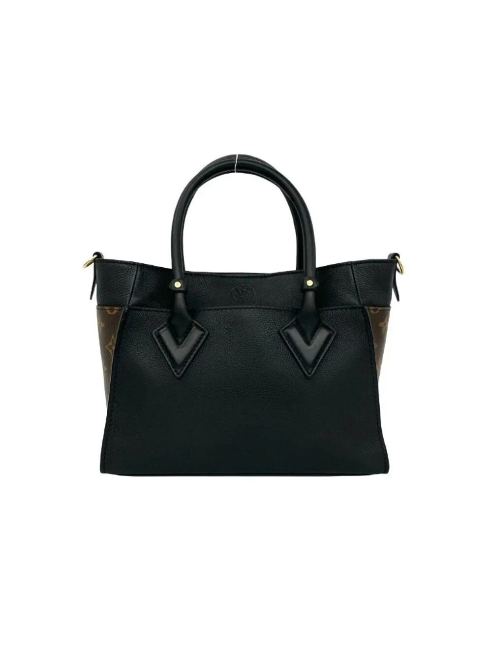 Louis Vuitton on My Side PM Monogram Leather 2-Way Shoulder Bag Black Brown